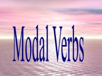 Modal verbs