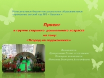Презентация проекта Огород на подоконнике