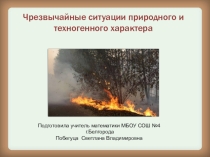 Презентация: Чрезвычайные ситуации природного и техногенного характера