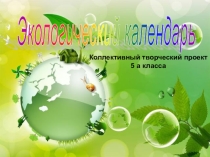 Творческий проект в 5 классе.Экологический календарь.