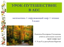 Презентация по теме: Путешествие в лес