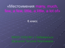 Презентация Употребление неопределённых местоимений