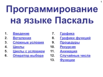 Программирование на языке Паскаля