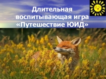 Презентация длительной воспитывающей игры Путешествие ЮИД