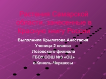 Презентация по окружающему миру по теме Растения Самарской области, занесенные в Красную книгу