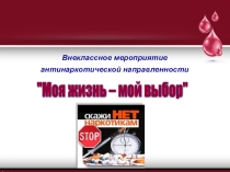 Презентация по воспитательной работе Моя жизнь - мой выбор