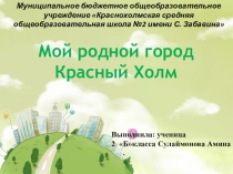 Презентация Мой город Красный Холм