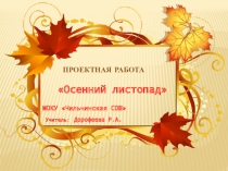 Презентация - проект по внеурочной деятельности на тему Осенний листопад