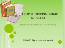 Презентация к родительскому собранию по результатам отбора в профильные классы