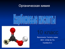 Презентация по химии на тему  Карбоновые кислоты 10 класс (базовый уровень)