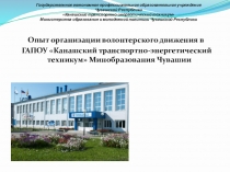 Организация волонтерского движения в образовательном пространстве техникума