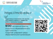 Аддитивные технологии: От научно- прикладного проекта к эффектам работы школьных команд МЭО как важный фактор открытости образовательного пространство. Создание цифровой среды образовательной организации.