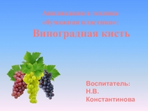 Презентация. Мастер -класс:Работа с бумагой. Кисть винограда