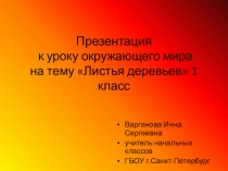 Презентация по теме Что за листья?