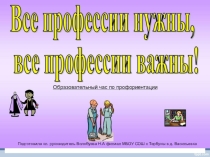 Презентация классного часа по теме Все профессии нужны, все профессии важны (6-9 кл)