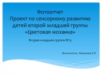 Фотоотчет к проекту Цветовая мозаика.