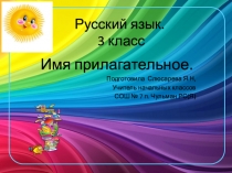 Презентация по русскому языку на тему Имя прилагательное (3 класс).