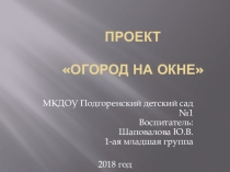 Проект Огород на окне