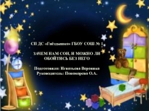 Зачем нам сони можно ли обойтись без него