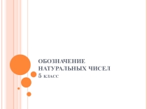 Самостоятельная работа по теме Обозначение натуральных чисел