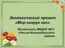 Экологический проект Мир вокруг нас