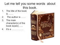Презентация по английскому языку на тему  My Favourite Book