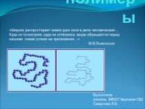 Презентация по теме Полимеры (химия, 10 кл)