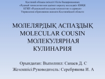 Презентация к исследовательской работе Молекулярная кулинария