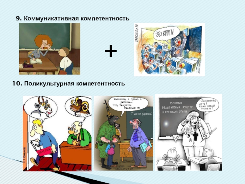 Развитие профессиональной компетенции педагогических работников в условиях реализации ФГОС 9. Коммуникативная компетентность10. Поликультурная компетентность+ 9. Коммуникативная компетентность10. Поликультурная компетентность+