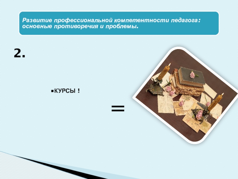 Развитие профессиональной компетенции педагогических работников в условиях реализации ФГОС =2. =2.