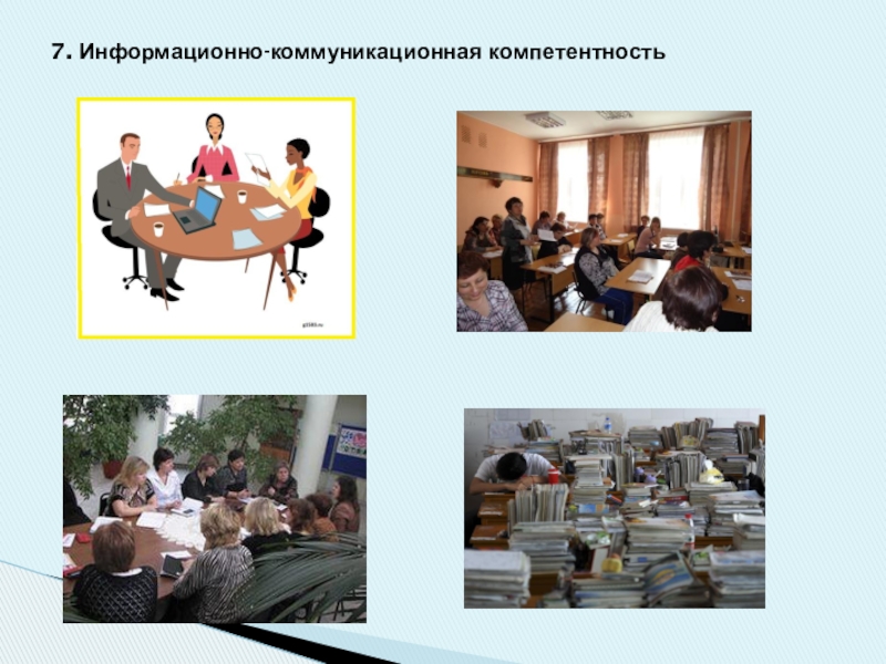 Развитие профессиональной компетенции педагогических работников в условиях реализации ФГОС 7. Информационно-коммуникационная компетентность 7. Информационно-коммуникационная компетентность