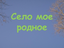 Презентация Село мое родное
