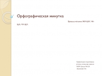 2 класс. Русский язык. Орфографическая минутка 2.