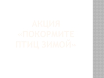Презентация  Поможем вместе птичкам зимой