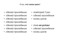 Тема урока: Циклические алгоритмы. Программирование циклов с заданным условием продолжения работы для исполнителя Робот