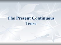 Презентация по английскому языку Present Continuous