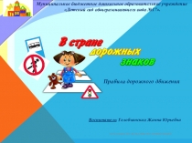 Презентация по ОБЖ В стране дорожных знаков средняя группа
