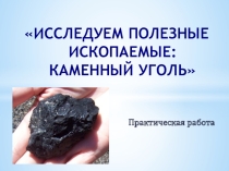 Презентация по окружающему миру Исследуем полезные ископаемые: каменный уголь. Практическая работа