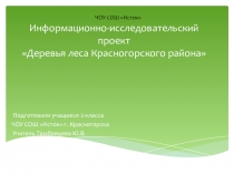 Презентация к проекту по окружающему миру Деревья леса нашего района (2 класс)