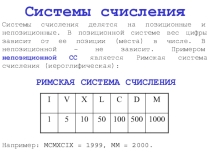 Презентация Системы счисления 10 класс