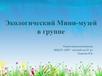 Экологический мини - музей в группе