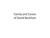 Family and Career of David Beckham