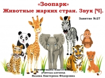 Презентация. Лексическая тема:Зоопарк. Животные жарких стран. Звук [Ч]. Индивидуальное занятие.