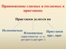 Презентация по русскому языку Правописание приставок
