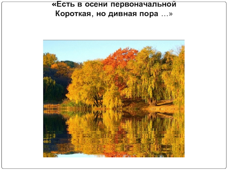 Есть в осени первоначальная но дивная пора. Есть в осени первоначальной короткая но дивная пора. Пушкин есть в осени первоначальной. Пушкин есть в осени первоначальной короткая но дивная пора. Стих есть в осени первоначальной короткая но дивная пора.