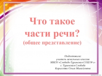 Презентация к уроку русского языка по теме Что такое части речи? (общее представление). 2 класс