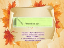 Презентация урока математики во 2 классе на тему Числовой луч.