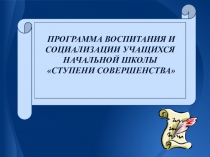 Программа воспитания и социлизации в начальной школе