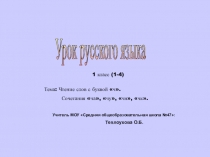 Урок русского языка Сочетания ча, чу, чк, чн