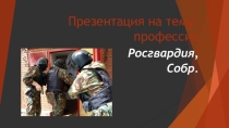 Презентация по географии на тему: Профессии. Россгвардия. Собр